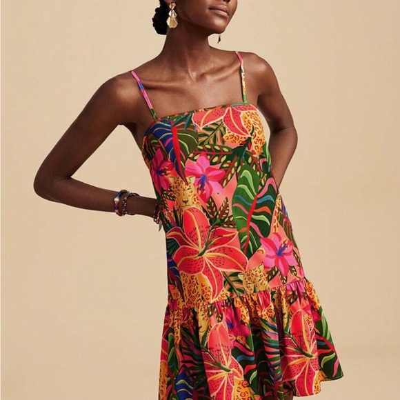 🌙SHEIN Vibrant Floral Spaghetti Strap Dress🌙 - Picture 7 of 10